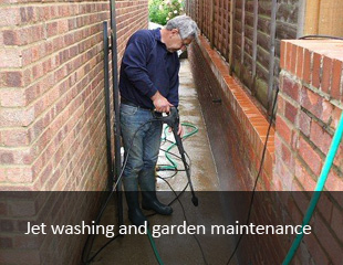 Garden maintenance and drive and path jet washing